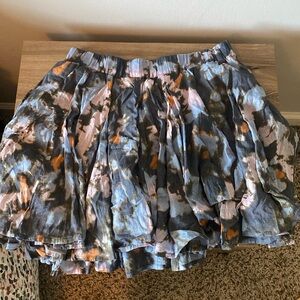Free People multi color cotton blend mini skirt